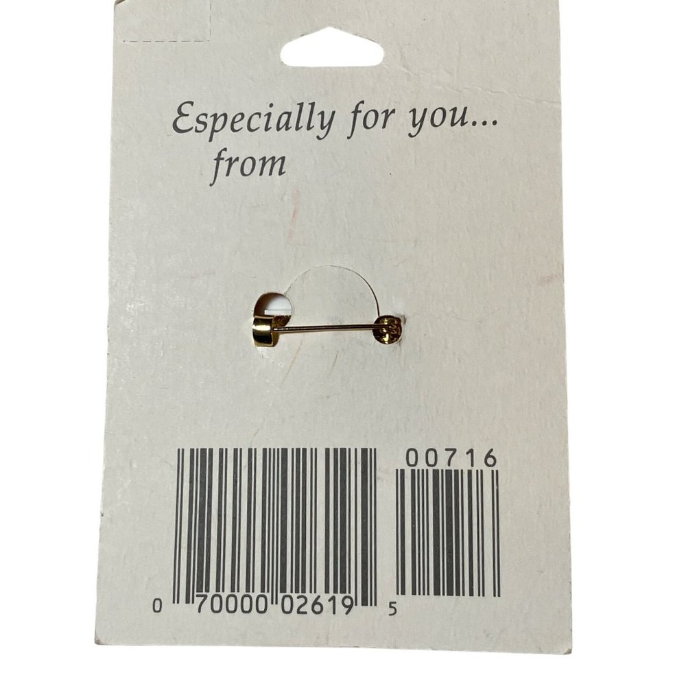 Vintage Hallmark Lapel Pin "Ready, Willing And Loveable" Valentine's White Cat - Picture 6 of 6